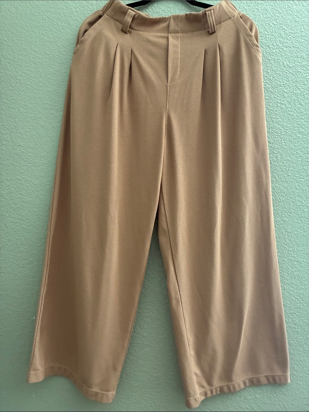 HALARA Flex High Waist Pocket Waffle Work Wide Leg Work Pants in Macchiato